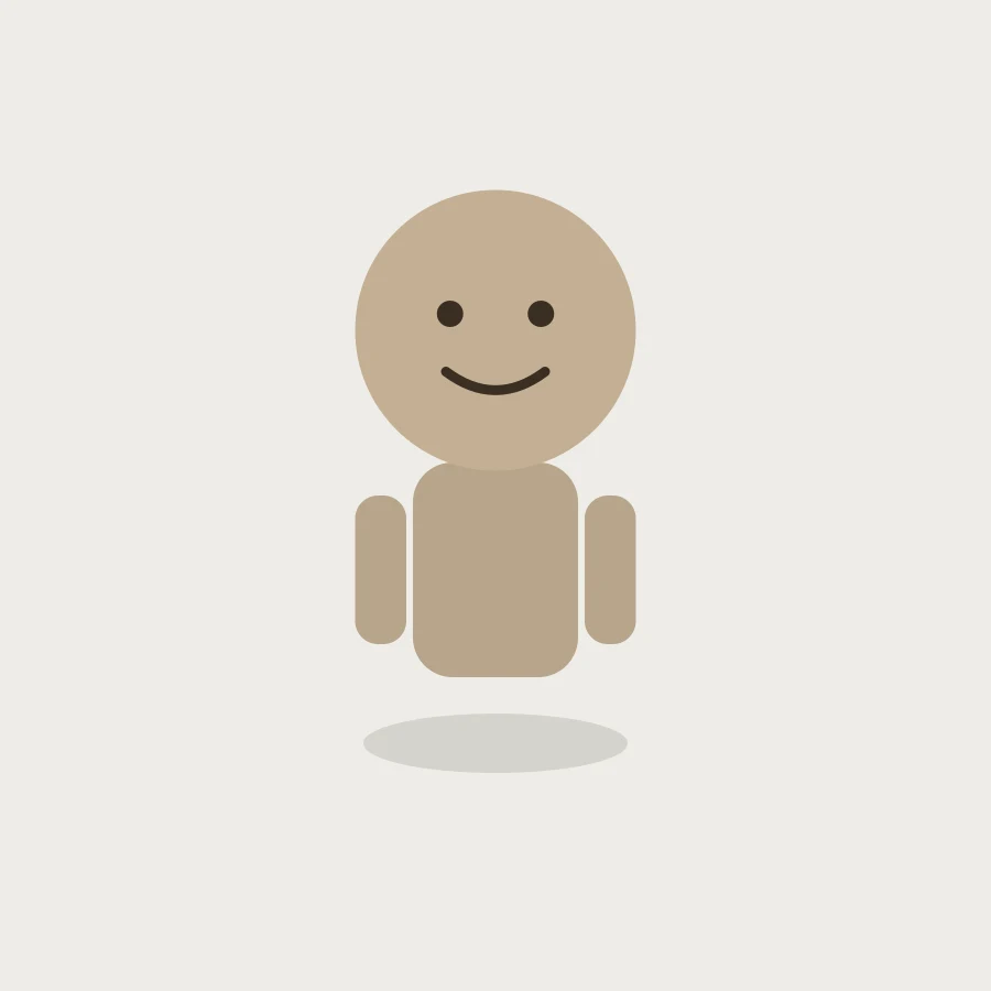 Nori desk companion figure in sand soft-touch finish on a quiet white stage